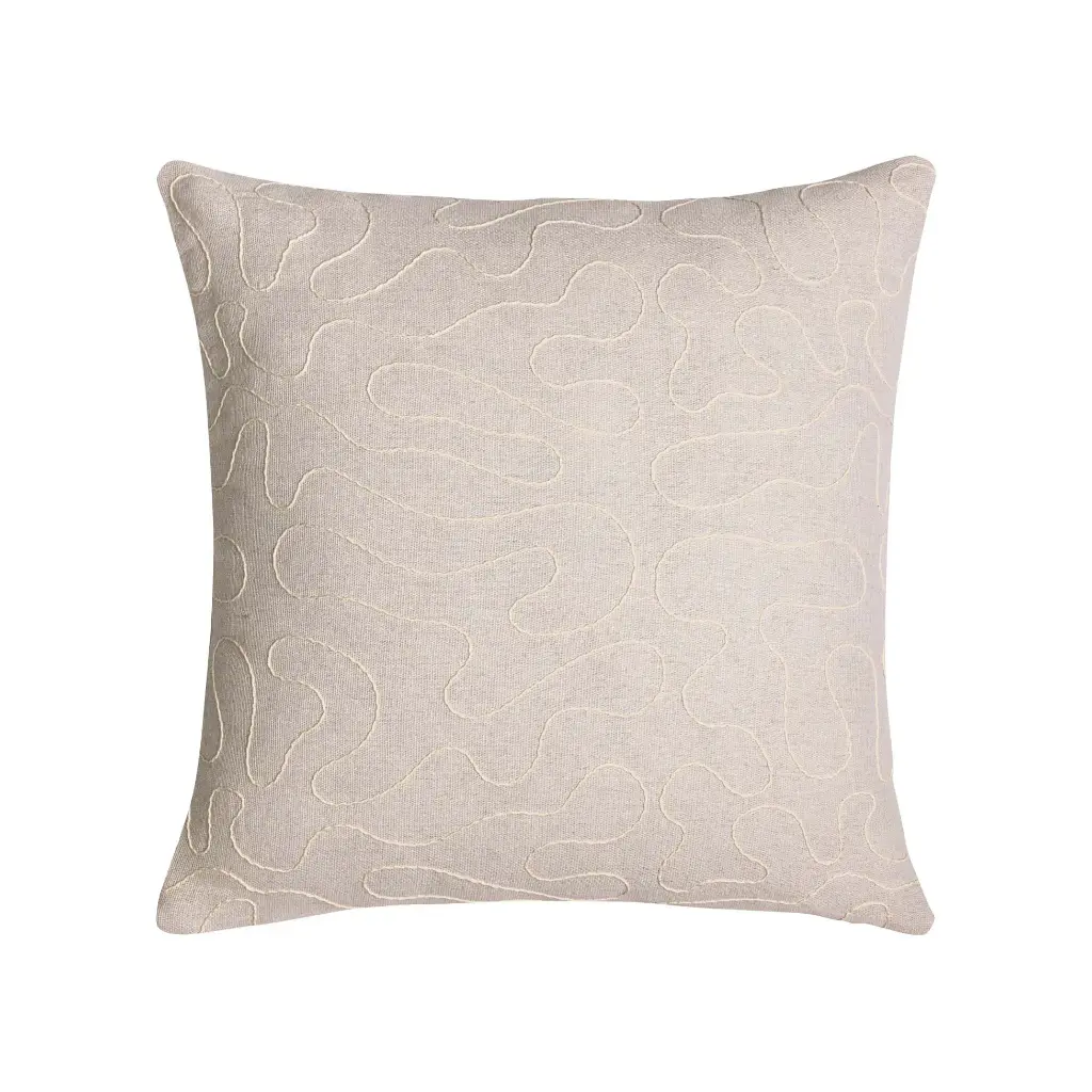 Coussin dehoussable compresse 45 x 45 cm polycoton uni+fantaisie cirana