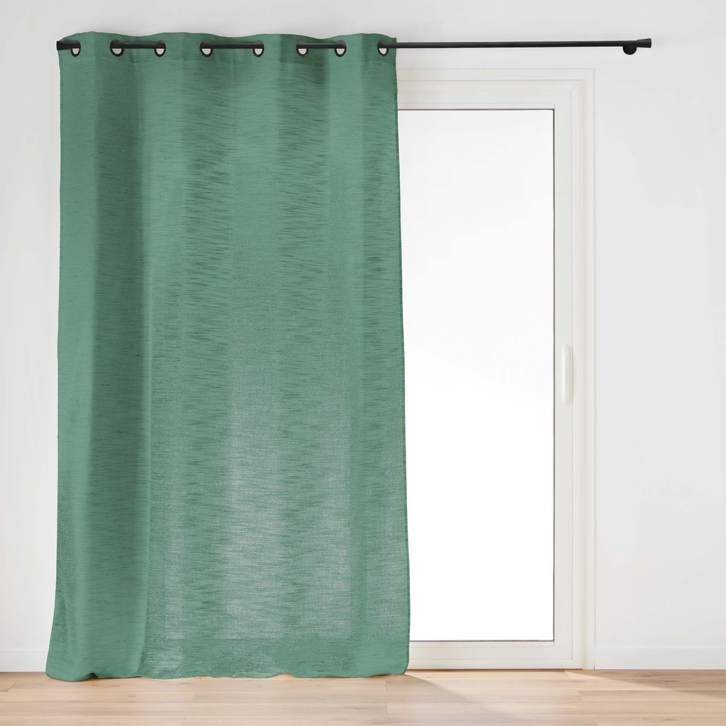 Rideau a oeillets 140 x 260 cm effet lin tisse nando cedre