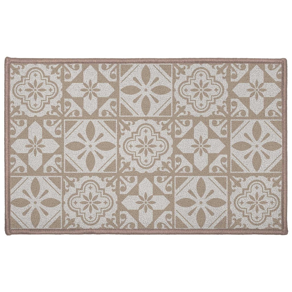 Tapis rectangle 50 x 80 cm bouclette imprimee constantine naturel