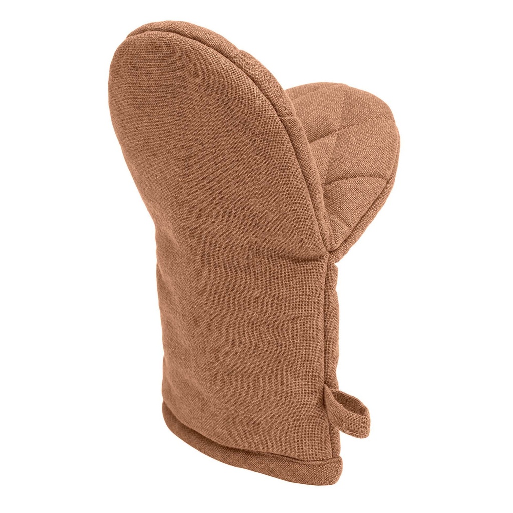 Gant pince 24.5 x 14.5 cm coton/polyester uni gourmet mocha