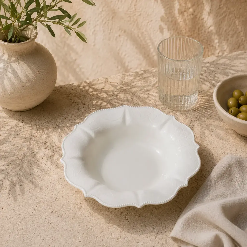 Assiette 23*5.2 cm en céramique - 2604