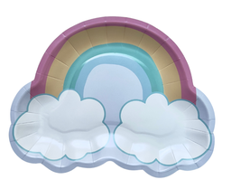 Assiettes forme arc-en-ciel x10