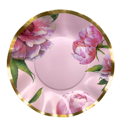 Assiettes à dessert rondes motifs fleurs x10