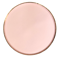 Lot de 10 assiettes rondes uni rose