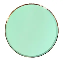 Lot de 10 assiettes rondes uni vert
