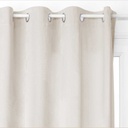 Rideau occultant vel ivoire 140x260