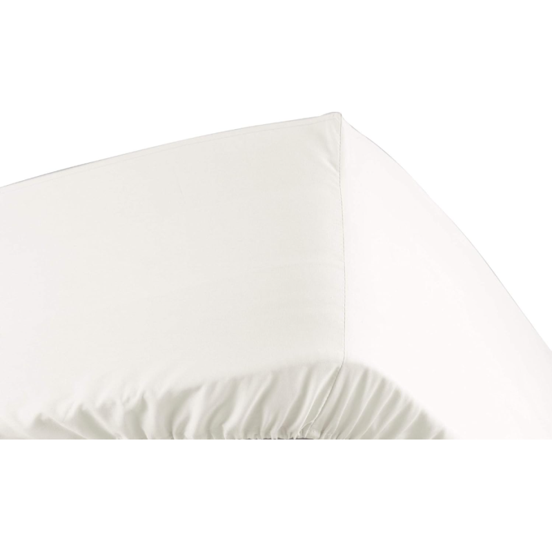 Drap housse 90 x 190 cm percale uni 78 fils percaline naturel