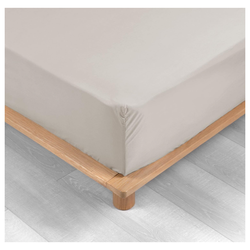 Drap housse 1 personne 90 x 190 cm percale uni 78 fils percaline lin