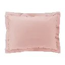 Taie d'oreiller vp 50 x 70 cm percale uni 78 fils percaline rose avec p. bourdon
