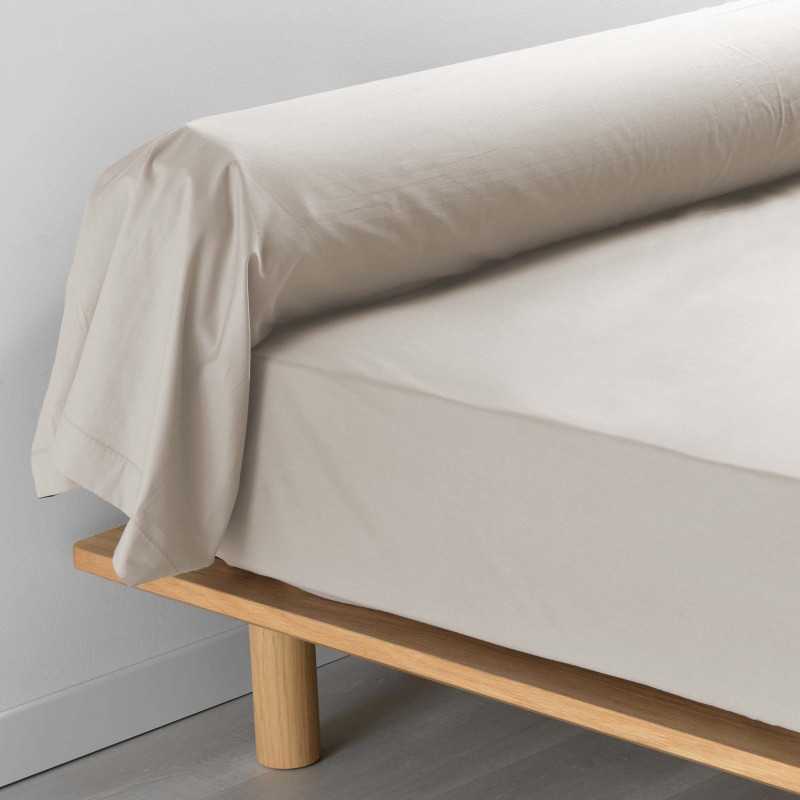 Taie de traversin 85 x 185 cm percale uni 78 fils percaline lin avec p. bourdon