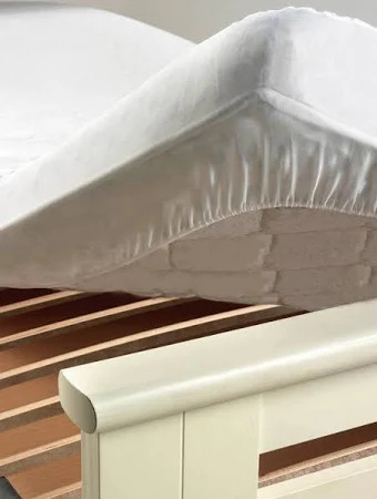 Protege matelas 180 x 200 cm molleton anti-acariens molly aa 30 blanc