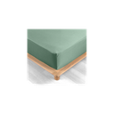 Drap housse 2 personnes 140 x 190 cm percale uni 78 fils percaline sauge