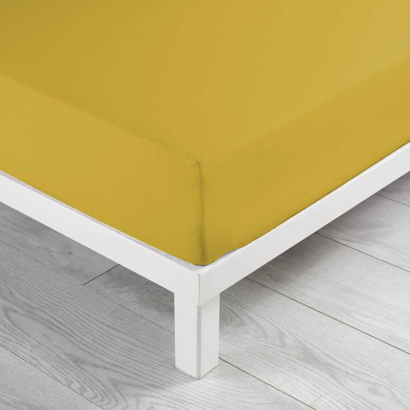 Dh 2 personnes 160 x 200 cm uni 57 fils lina ocre