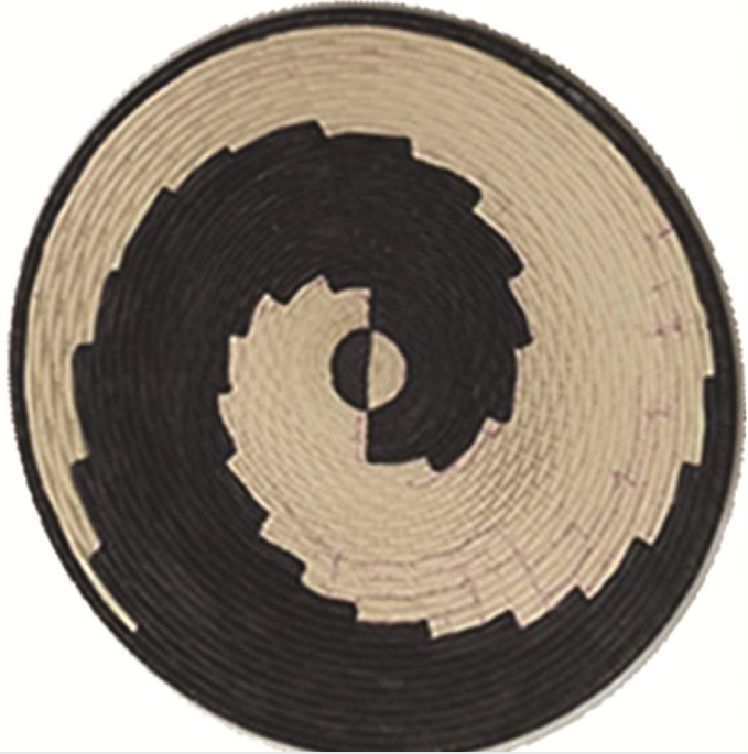 Plat deco mdf 40x4cm -noir blanc