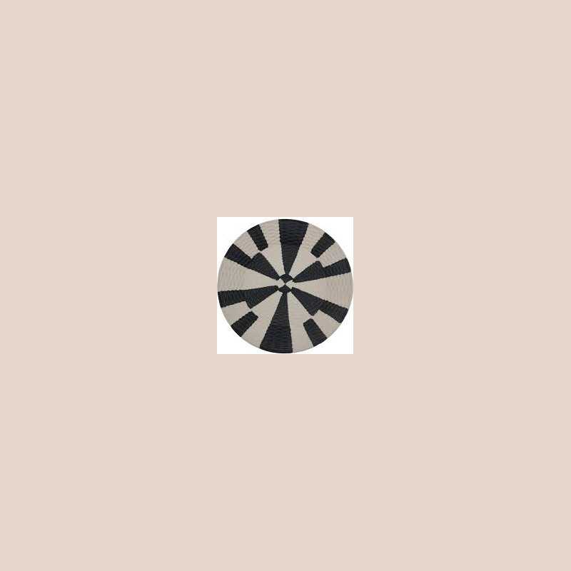 Plat deco mdf 40x4cm -noir blanc