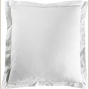 Taie d'oreiller vp 63 x 63 cm uni 57 fils lina blanc avec point bourdon