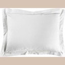 Taie d'oreiller vp 50 x 70 cm uni 57 fils lina blanc avec point bourdon