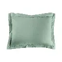 Taie d'oreiller vp 50 x 70 cm uni 57 fils lina sauge avec point bourdon