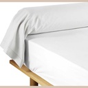 Taie de traversin 85 x 185 cm uni 57 fils lina blanc +point bourdon