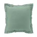 Taie d'oreiller vp 63 x 63 cm percale uni 78 fils percaline tilleul avec p. bourdon