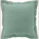 Taie d'oreiller vp 63 x 63 cm percale uni 78 fils percaline tilleul avec p. bourdon