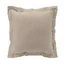 Taie d'oreiller vp 63 x 63 cm percale uni 78 fils percaline sable avec p. bourdon