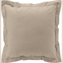 Taie d'oreiller vp 63 x 63 cm percale uni 78 fils percaline sable avec p. bourdon