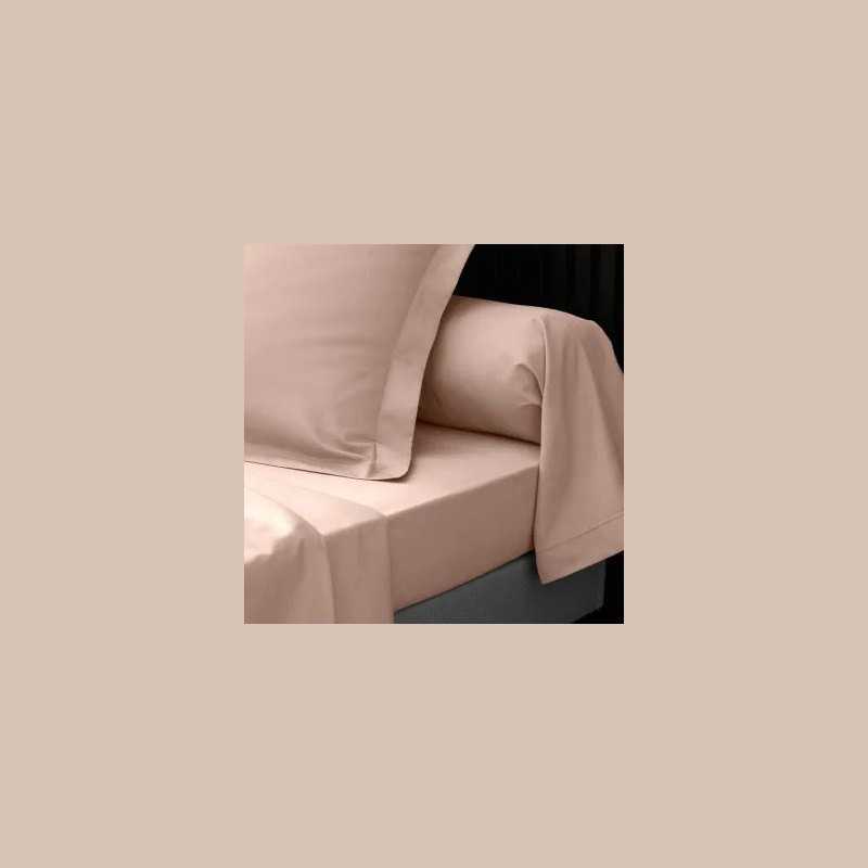 Taie d'oreiller vp 63 x 63 cm percale uni 78 fils percaline white avec p. bourdon