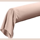 Taie de traversin 85 x 185 cm percale uni 78 fils percaline nude +p. bourdon