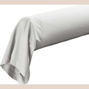 Taie de traversin 85 x 185 cm percale uni 78 fils percaline white +p. bourdon