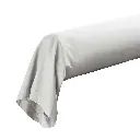 Taie de traversin 85 x 185 cm percale uni 78 fils percaline white avec p. bourdon