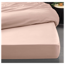 Drap housse 1 personne 90 x 190 cm percale uni 78 fils percaline nude