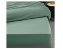Drap housse 2 personnes 140 x 190 cm percale uni 78 fils percaline tilleul