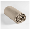 Drap housse 2 personnes 180 x 200 cm percale uni 78 fils percaline sable