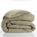 Housse de couette 2 personnes 240 x 220 cm uni 57 fils lina sable