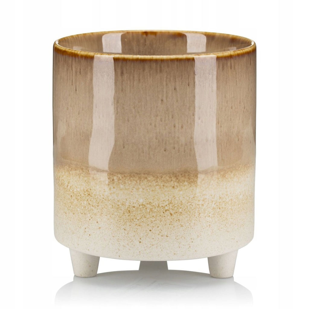 Pot fleur porcelaine 13x11cm vert