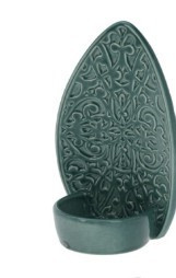 Porcelaine bougeoir fontaine vert