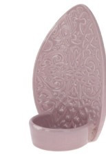 Porcelaine bougeoir fontaine mauve