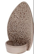 Porcelaine bougeoir fontaine marron