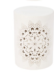 Lanterne led dans pot 13x10cm rosace