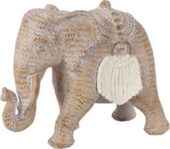 Éléphant décor moyen  24x18.5x