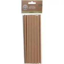 Pailles papier kraft x 20 