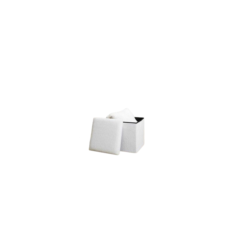 Pouf de rangement - blanc