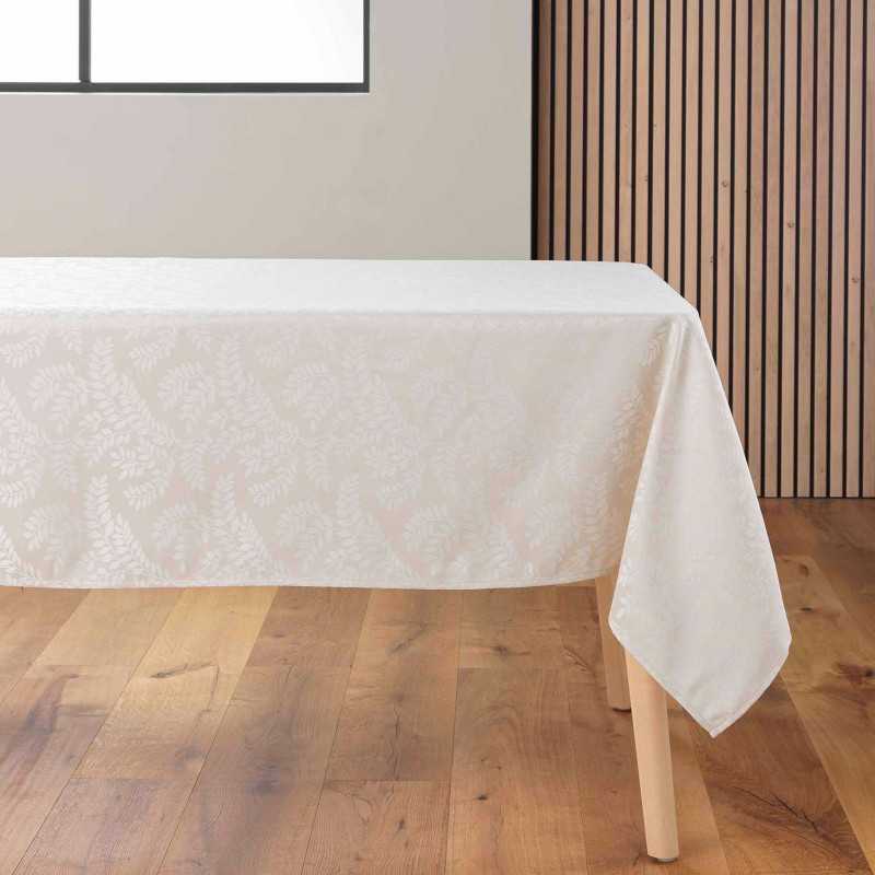 Nappe rectangle 140 x 240 cm jacquard doriane naturel
