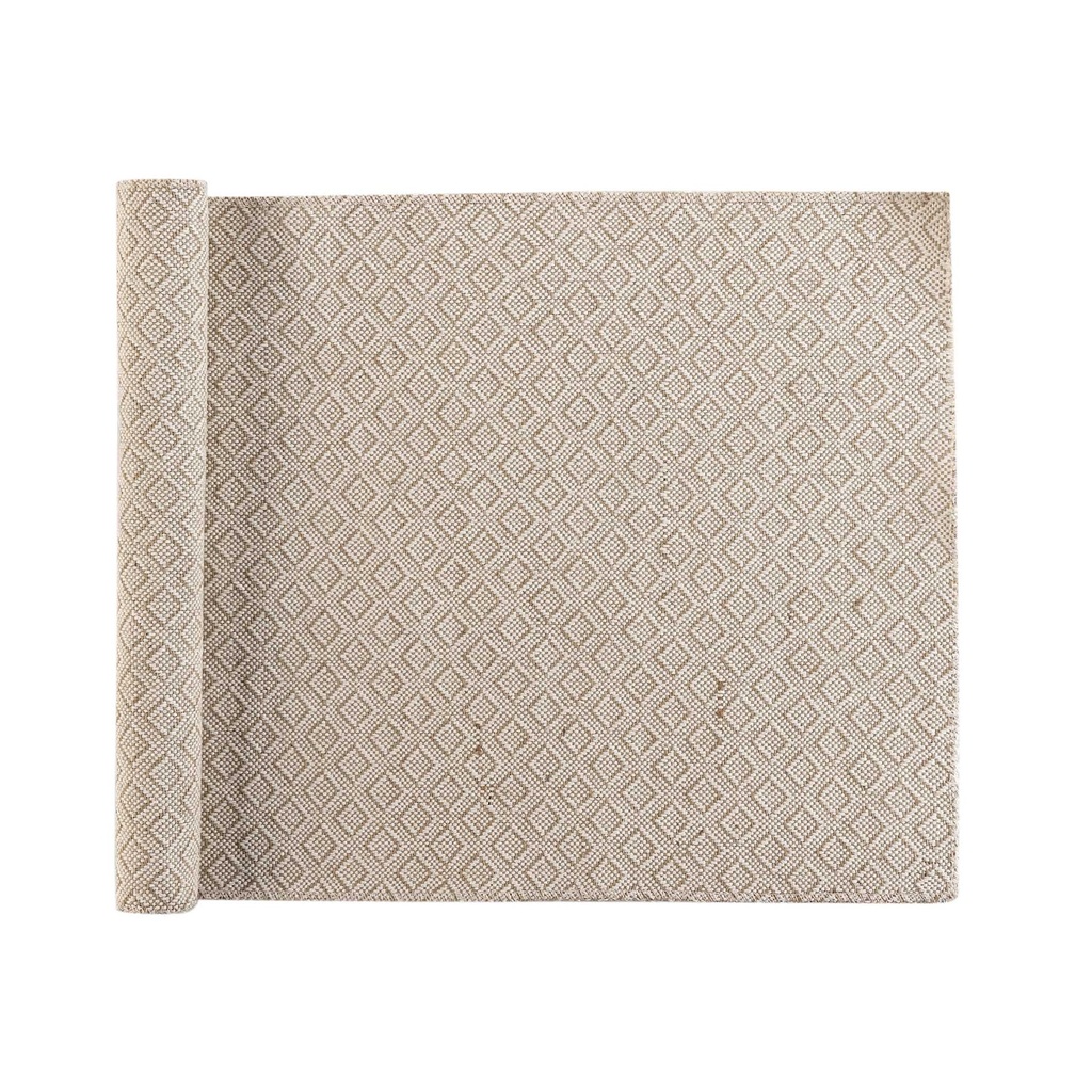 Chemin de table 35 x 140 cm jute uni+polycoton uni danity