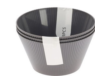 Coupelle d12x6.9cm gris x3