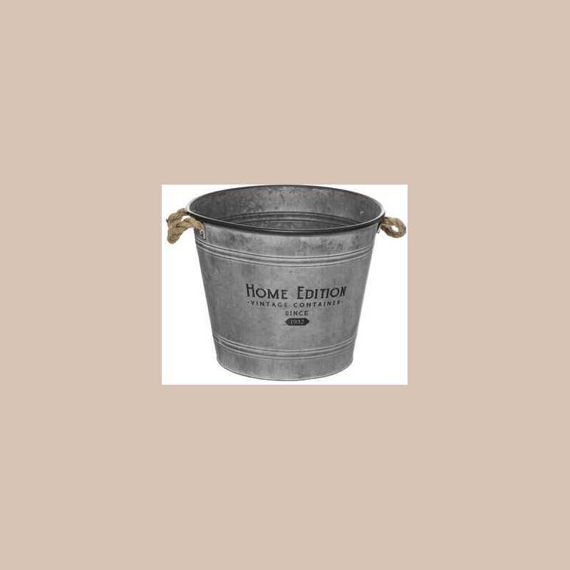 Cachepot seau zinc d38h31