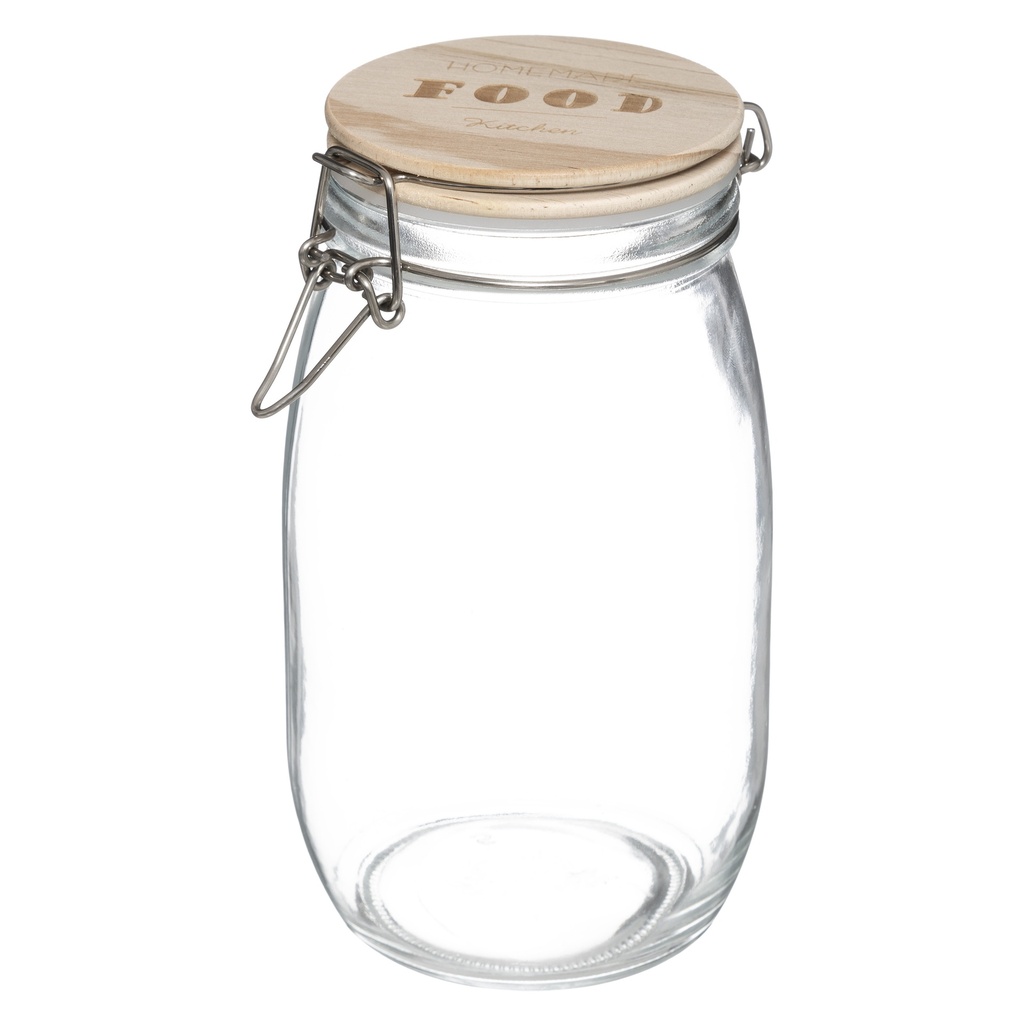 Bocal verre+bois 1,5l wording