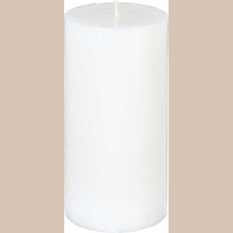Bougie rond olia blanc 6.8x14