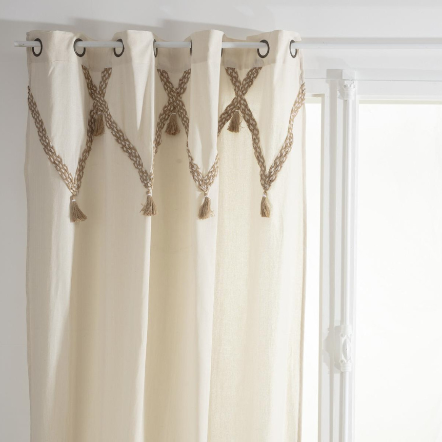 Rideau cot jute carmen 140x260